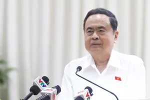 Chủ tịch Quốc hội Trần Thanh Mẫn đến tiếp xúc cử tri tại phường Vị Thanh, TP Cần Thơ