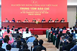 Họp báo về Đại hội đại biểu toàn quốc lần thứ XIV của Đảng. Ảnh: ĐỖ TRUNG