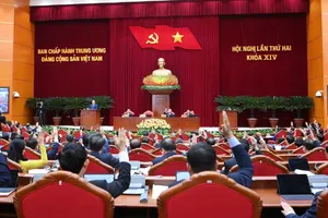 Quang cảnh phiên bế mạc Hội nghị lần thứ hai Ban Chấp hành Trung ương Đảng Cộng sản Việt Nam khóa XIV. Ảnh: VIẾT CHUNG