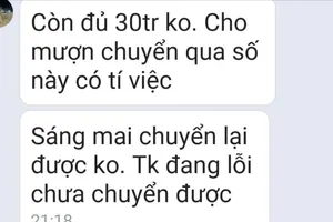 Nhiều lãnh đạo ở Cà Mau bị “hack” tài khoản Zalo để nhắn tin mượn tiền