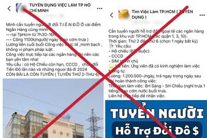 Hàng loạt các bài đăng tuyển dụng người đứng tên đổi tiền Việt sang USD, mỗi ngày nhận công hơn 1 triệu đồng. Ảnh: B.A