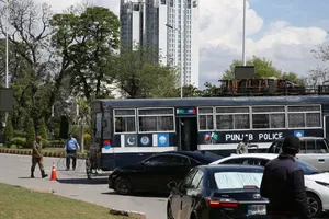 An ninh được tăng cường tại thủ đô Islamabad, Pakistan. Ảnh: ANADOLU