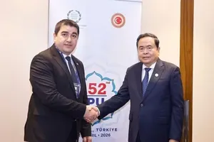 Chủ tịch Quốc hội Trần Thanh Mẫn gặp Chủ tịch Quốc hội Gruzia Shalva Papuashvili. Ảnh: TTXVN 