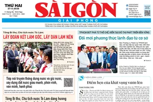 Báo Sài Gòn Giải Phóng ngày 27/4/2026