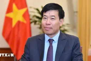 Ủy viên Trung ương Đảng, Phó Bí thư Thường trực Đảng ủy, Thứ trưởng Bộ Ngoại giao Nguyễn Mạnh Cường. Ảnh: TTXVN phát
