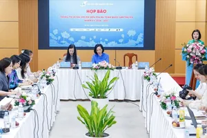 Họp báo giới thiệu Đại hội đại biểu Phụ nữ toàn quốc lần thứ XIV. Ảnh: MINH ANH