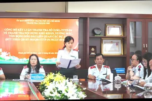 Lễ công bố kết luận thanh tra, kiểm tra tại Thanh tra TPHCM. Ảnh: TH
