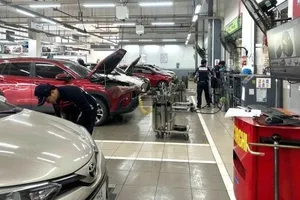 Trạm bảo dưỡng xe hơi của Toyota. Ảnh minh họa