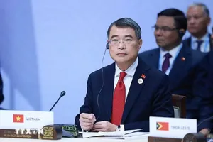 Thủ tướng Lê Minh Hưng tại Phiên họp toàn thể Hội nghị Cấp cao Kỷ niệm 35 năm quan hệ ASEAN-Nga. Ảnh: Dương TTXVN 