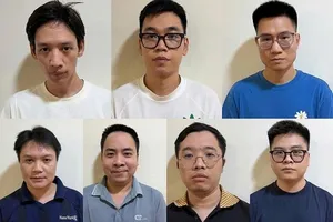 7 bị can trong vụ án. Ảnh: Bộ Công an