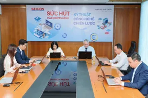 Các khách mời tham gia giao lưu trực tuyến với chủ đề “Sức hút của nhóm ngành Kỹ thuật - Công nghệ chiến lược” tại Báo Sài Gòn Giải Phóng, sáng 11-7-2026. Ảnh: HOÀNG HÙNG