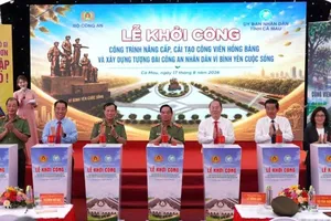 Xây dựng tượng đài Công an nhân dân vì bình yên cuộc sống tại Cà Mau
