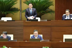 Phó Chủ tịch Quốc hội Nguyễn Hồng Diên điều hành phiên họp. Ảnh: QUANG PHÚC