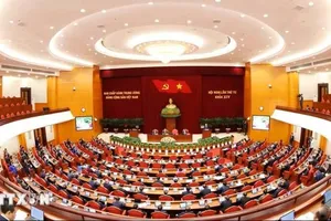 Hội nghị Trung ương 4 khóa XIV. Ảnh: TTXVN
