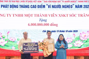Công ty TNHH MTV Xổ số kiến thiết Sóc Trăng đóng góp 6 tỷ đồng tại lễ phát động