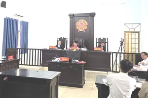 Phiên tòa xét xử VKS khởi kiện công ích, buộc doanh nghiệp trả lại tài sản công. Ảnh: SONG MAI