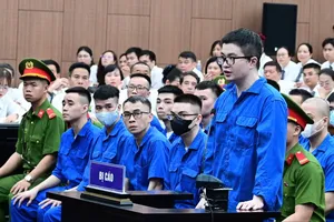 Bị cáo Phó Đức Nam tại phòng xử án