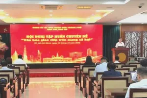Đồng chí Nguyễn Trường Giang phát biểu tại hội nghị