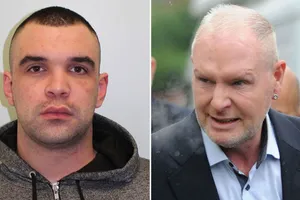 Lewis Beard (trái) đã hành hung Paul Gascoigne. 