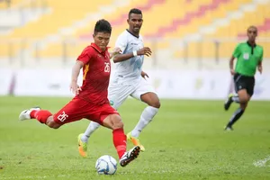 Đức Chinh (trái) của U22 Việt Nam.  Ảnh: Dũng Phương