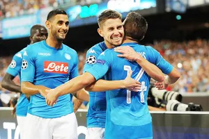 Các cầu thủ Napoli hài lòng với lần trở lại đầu tiên tại sân chơi Champions League.