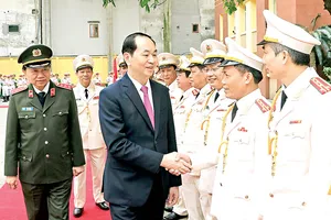 Chủ tịch nước Trần Đại Quang dự Lễ kỷ niệm 65 năm Ngày thành lập Lực lượng Cảnh vệ Công an Nhân dân 