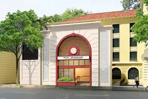  Phối cảnh một cửa lên của nhà ga C9 trên đường Đinh Tiên Hoàng.