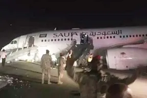 Chiếc máy bay phải hạ cánh khẩn cấp. (Nguồn: dailysabah.com)