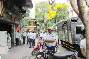 Lực lượng trật tự đô thị đang làm nhiệm vụ