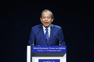 Phó Thủ tướng Trương Hòa Bình phát biểu bế mạc Hội nghị WEF ASEAN 2018. Ảnh: VGP