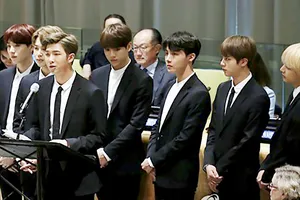 Nhóm nhạc K-pop đầu tiên phát biểu trực tiếp tại LHQ