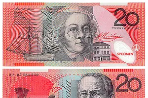 Australia công bố mẫu tiền 20AUD mới