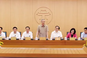 Đồng chí Trần Quốc Vượng phát biểu tại buổi làm việc