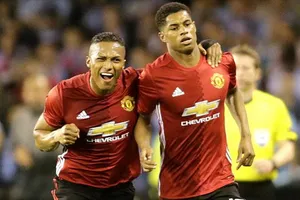 Marcus Rashford (phải) ghi bàn mang lại chiến thắng cho Man.Utd. Ảnh: Reuters
