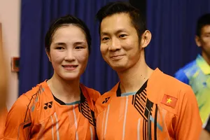 Vợ chồng tay vợt Nguyễn Tiến Minh-Vũ Thị Trang luôn thu hút các nhà tài trợ. Ảnh: Thiên Hoàng