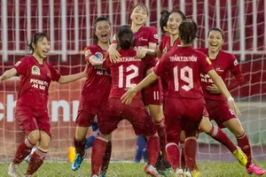 PP.Hà Nam tạm vươn lên dẫn đầu bảng xếp hạng. Ảnh: Hoàng Hùng