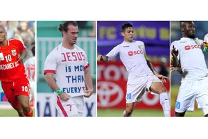 Những chân sút thượng thặng trước kia (trái qua): Philani, Huỳnh Kesley, Gonzalo, Samson Kayode. Ảnh: T.L