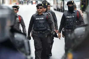 Lực lượng cảnh sát Thái Lan. Ảnh: AP