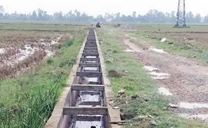 Một đoạn kênh của Dự án ngăn mặn, chống hạn Nghi Vạn 