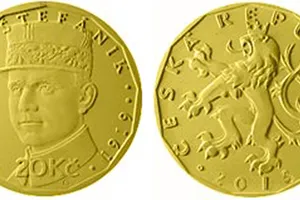 Đồng xu kỷ niệm 100 năm ngày Tiệp Khắc cũ ra đời