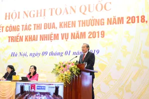 Ủy viên Bộ Chính trị, Phó Thủ tướng Thường trực Chính phủ Trương Hoà Bình phát biểu tại hội nghị. Ảnh: VGP