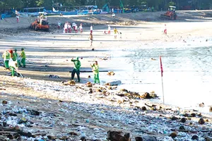 Dọn sạch rác thải ở đảo Sumatra