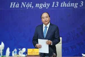 Thủ tướng Nguyễn Xuân Phúc phát biểu tại Hội nghị - Ảnh: VGP/Quang Hiếu