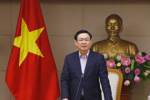 Phó Thủ tướng Vương Đình Huệ phát biểu chỉ đạo cuộc họp. Ảnh: VGP