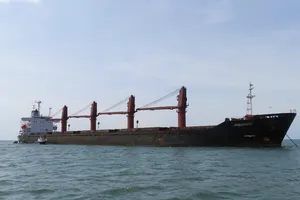 Tàu vận tải M/V Wise Honest bị Mỹ bắt giữ. Ảnh minh họa: New York Times