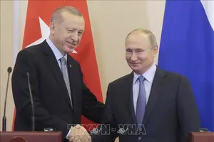 Tổng thống Nga Vladimir Putin và Tổng thống Thổ Nhĩ Kỳ Recep Tayyip Erdogan