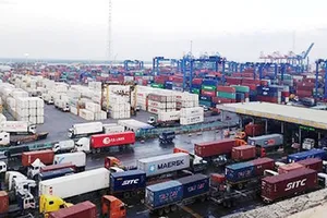 Hàng hóa thông quan tại cảng Cát Lái