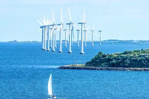 Một công trình điện gió ngoài khơi Scotland