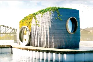 Độc đáo nhà nổi... in 3D