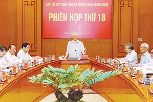 Tổng Bí thư, Chủ tịch nước Nguyễn Phú Trọng phát biểu chỉ đạo phiên họp. Ảnh:  TTXVN